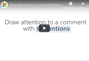 mentions in Office365